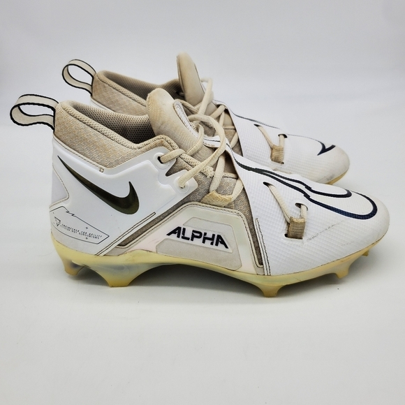Nike Shoes Men 9 Alpha Menace Pro 3 White Black Football Cleats CT6649-105 - Picture 8 of 12